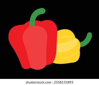 Sweet pepper capsicum vector Art