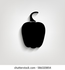 Sweet pepper icon. Vector illustration. Flat design