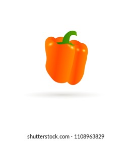 Sweet pepper isolated on white. Vector design