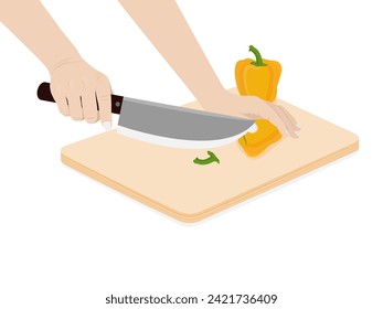 sweet pepper on white background