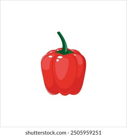 sweet pepper, red pepper, vector illustration, icon, vegetables, food, diet, fresh