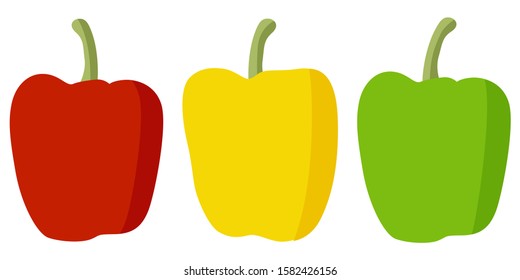 sweet pepper red yellow and green