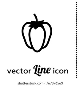 sweet pepper vector icon