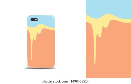 sweet phone case vector design background template. eps10