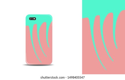 sweet phone case vector design background template. eps10