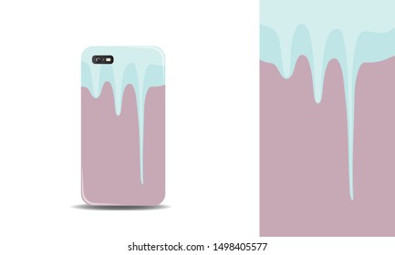 sweet phone case vector design background template. eps10