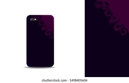 sweet phone case vector design background template. eps10