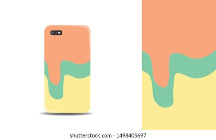 sweet phone case vector design background template. eps10