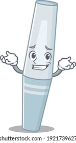 A sweet picture of grinning mascara caricature design style. Vector illustration