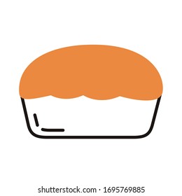 sweet pie line style icon vector illustration design