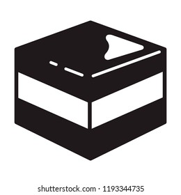 Sweet piece cake icon. Simple illustration of sweet piece cake vector icon for web design isolated on white background