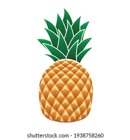 Sweet pineapple icon. Cartoon of sweet pineapple vector icon for web design isolated on white background