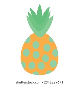 Sweet pineapple icon cartoon vector. Ananas fruit. Tropical diet