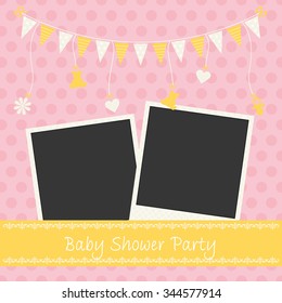 Sweet Pink Baby Announcement