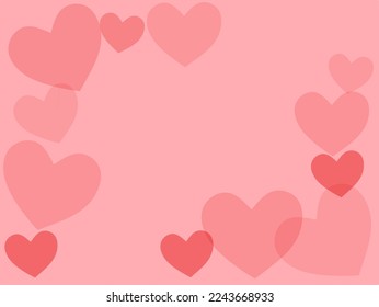 Sweet pink background with hearts symbol, valentine day background