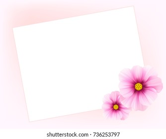 Sweet pink background for your text with flowers.
