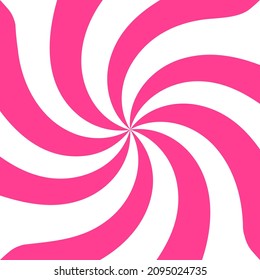 Sweet pink candy abstract spiral background. Vector illustration