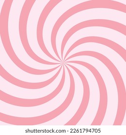 Sweet pink candy abstract spiral background. Vector illustration. Eps 10.