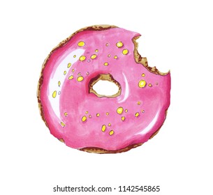 Sweet pink donut