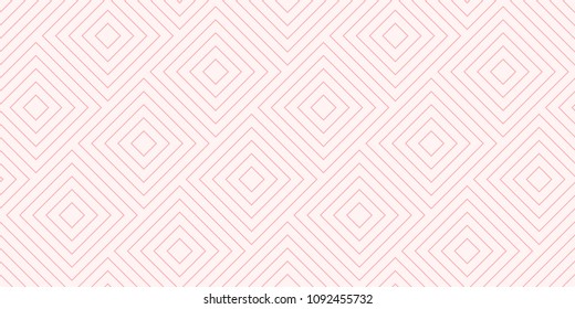 Sweet Pink Geometric Background Pattern Seamless Diagonal Square Abstract And Line Vector Design.