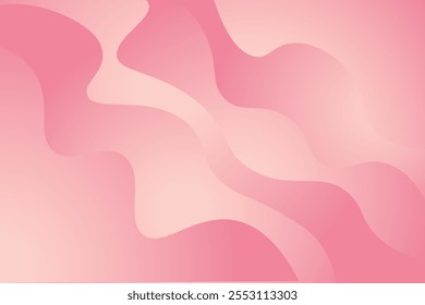 Sweet pink gradient, wave, curve abstract background, Illustration vector