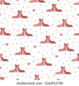 Sweet Pink High Heels Vector Background Pattern