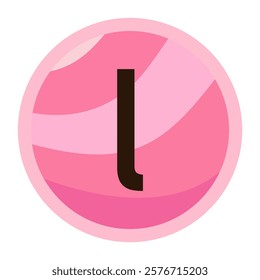 Sweet Pink Letter l in Valentine’s Day Inspired Design, Perfect for Romantic Cards, Decorations, and Love Themed Projects