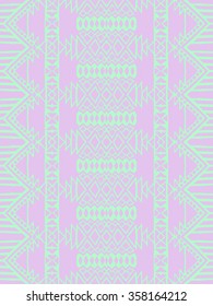 Sweet pink mint Aztec tribal Mexican seamless pattern. Hipster boho chic background. Trendy layout. Art luxury print, backdrop, paper