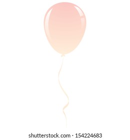 sweet pink princess balloon ribbon fantasy isolated vector