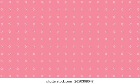Sweet pink vector background with delicate white star outlines. Perfect for feminine, baby, and cute designs.