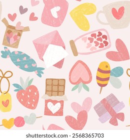 Sweet Pink Vector Pattern for Valentine's Day and Anniversary Celebrations