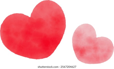Sweet Pink Watercolor Hearts Icon