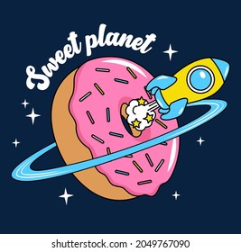 SWEET PLANET, PLANET DONUT AND SPACE ROCKET