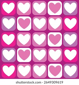 Sweet And Playful Heart Motif Design For Valentine's Day Or Love Themes