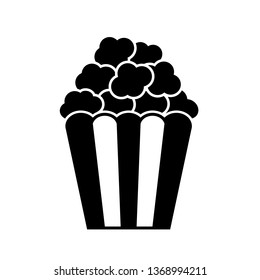 Sweet popcorn snack vector icon isolated on white background