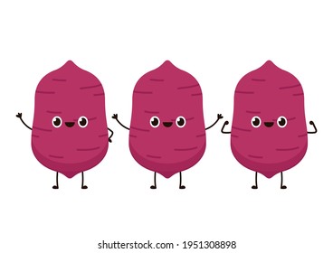 Sweet potato cartoon. Sweet potato character design.