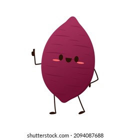 Sweet potato cartoon. Sweet potato character design.