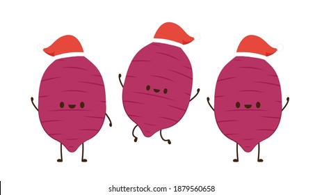 Sweet Potato character design. Sweet Potato vector.