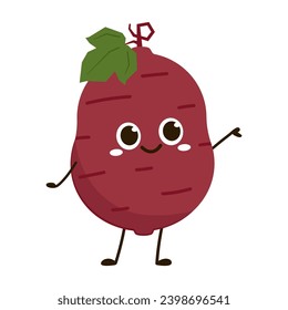 Diseño de carácter de batata dulce. Vector de batata dulce. 