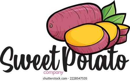 Sweet potato company logo template