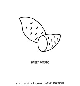 sweet potato concept line icon. Simple element illustration. sweet potato concept outline symbol design.