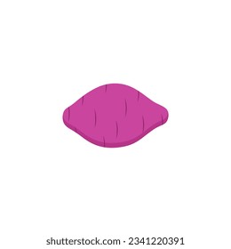 Sweet potato flat design vector illustration. Sweet potato root vegetable vector icon