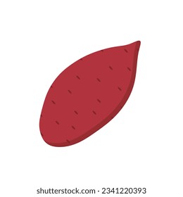 Sweet potato flat design vector illustration. Sweet potato root vegetable vector icon