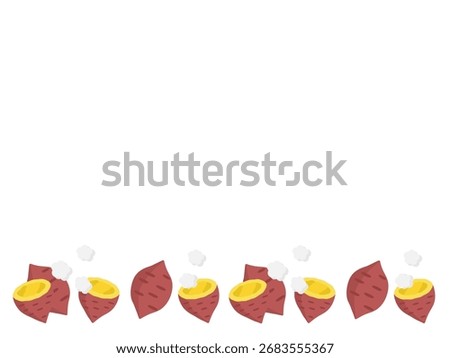 Sweet potato frame illustration material