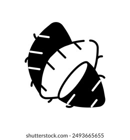 Sweet Potato Glyph Icon, Vector illustration