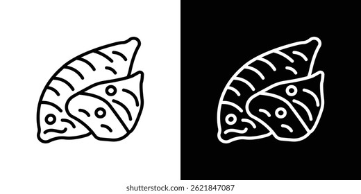 Sweet potato icon concept stroke on white background