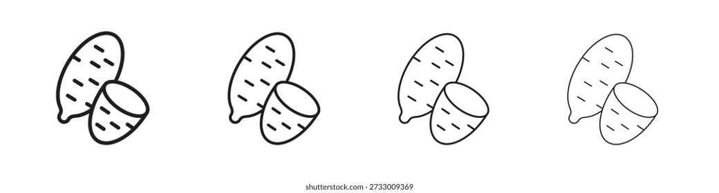 Plantilla de diseño de icono de batata para Web y elemento de interfaz de usuario móvil