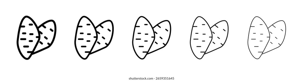 Icono de batata rellenado concepto de signo plano para el Diseño web.