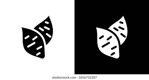 Icono de batata en conjunto de Vector sólido negro plano