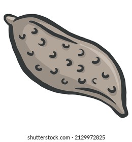 Icono de batata dulce en un diseño plano sobre un fondo blanco